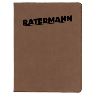 Ratermann - Brown Laserable Leatherette Portfolio with Notepad Thumbnail